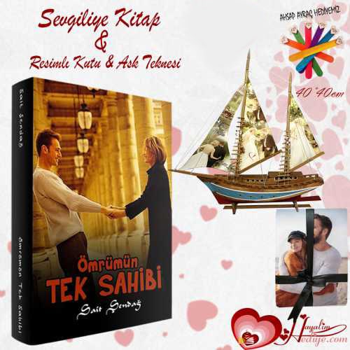 Sevgiliye Kitap Özel Kutu Ve Aşk Teknesi